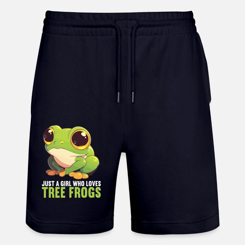 Tree Frog Baumfrösche Baumfrosch - Stanley/Stella Unisex Bio Joggingshorts Trainer - Dark navy
