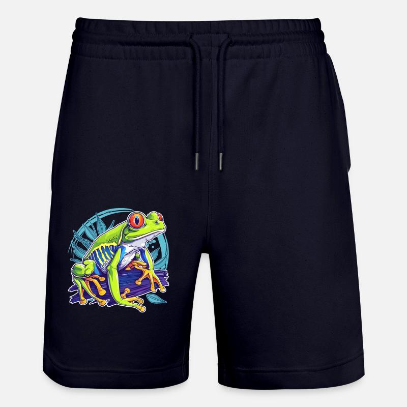 Tree Frog Baumfrösche Baumfrosch - Stanley/Stella Unisex Bio Joggingshorts Trainer  - Dark navy