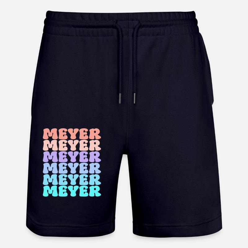Nom de famille Meyer Retro - Short de jogging bio TRAINER Stanley/Stella unisexe - marine foncé