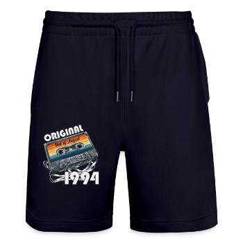 Cassette 1994 30e anniversaire Original août 1994. - Short de jogging bio TRAINER Stanley/Stella unisexe - marine foncé - Devant - Nik (191cm) & Marisol (170cm)