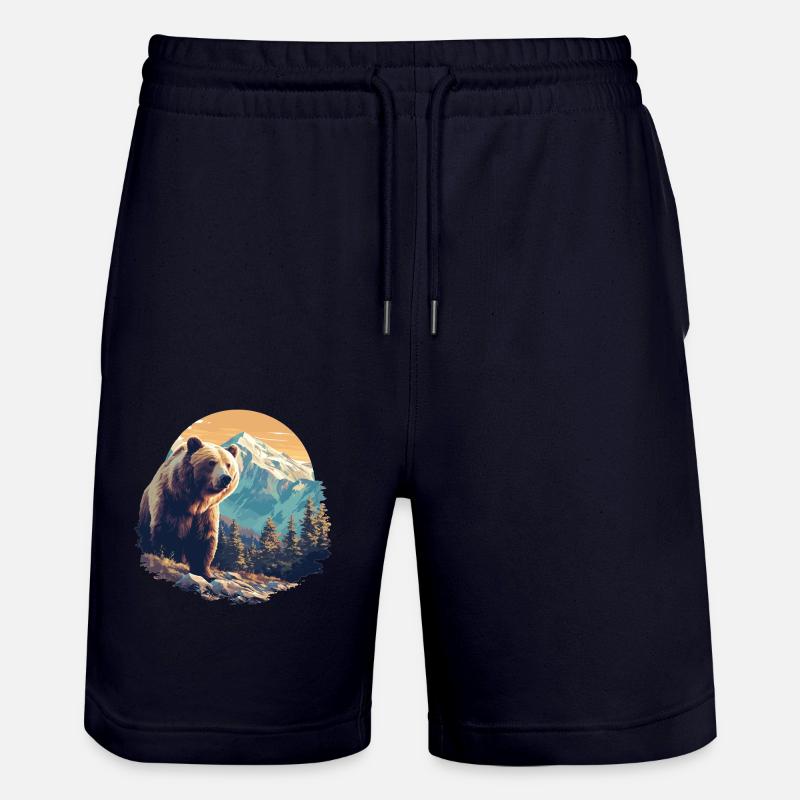 Ours Bären Bär - Short de jogging bio TRAINER Stanley/Stella unisexe - marine foncé