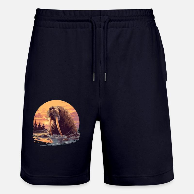 Morse Walrosse Walross - Short de jogging bio TRAINER Stanley/Stella unisexe - marine foncé