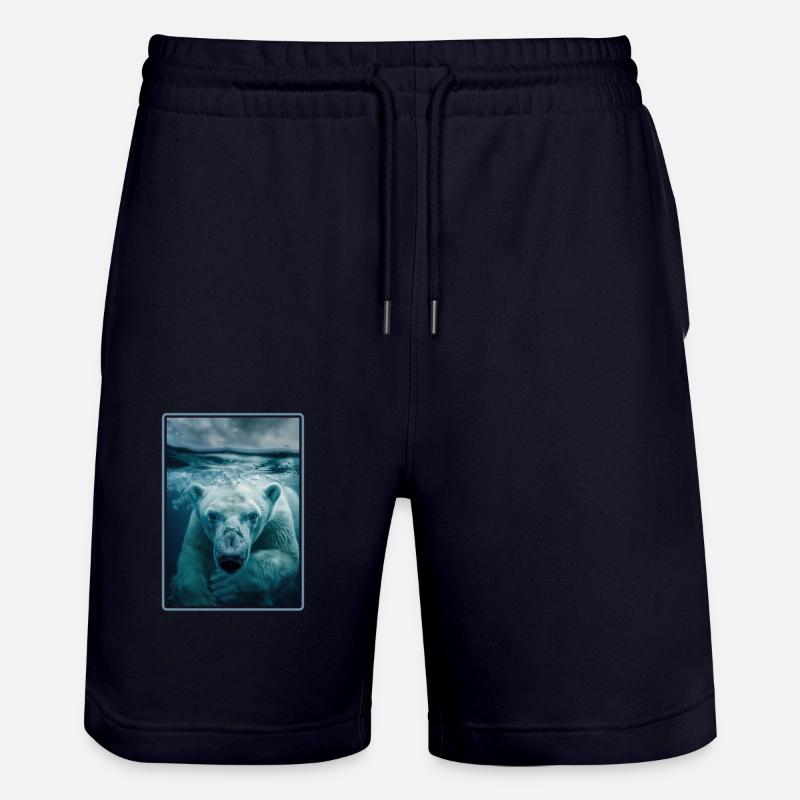 Polar Bear Eisbären Eisbär - Stanley/Stella Unisex Bio Joggingshorts Trainer  - Dark navy
