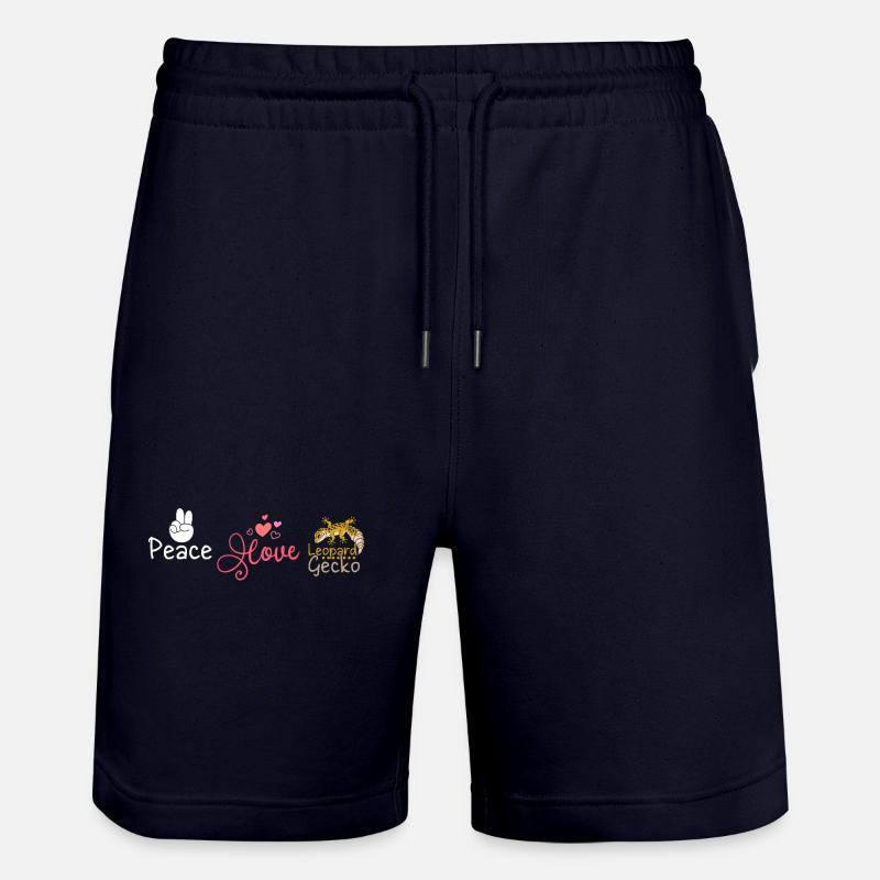 Paix Amour gecko léopard - Short de jogging bio TRAINER Stanley/Stella unisexe - marine foncé