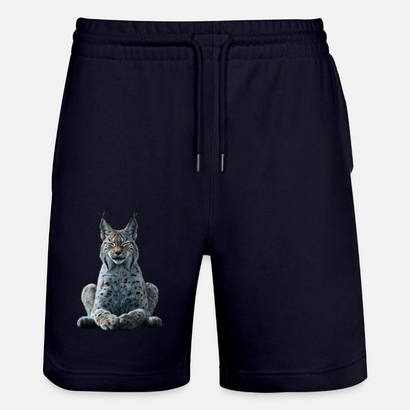 Ryś - Ekologiczne spodenki dresowe typu unisex Stanley/Stella Trainer  - ciemnogranatowy