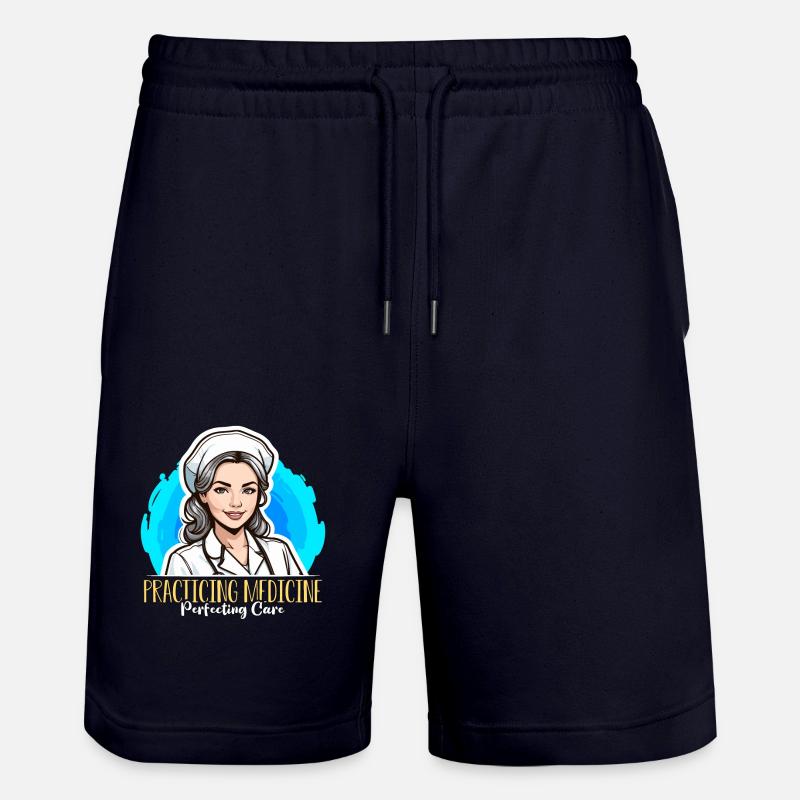 Nurse Practitioner Practicing Medicine Nursing - Stanley/Stella Unisex Bio Joggingshorts Trainer  - Dark navy