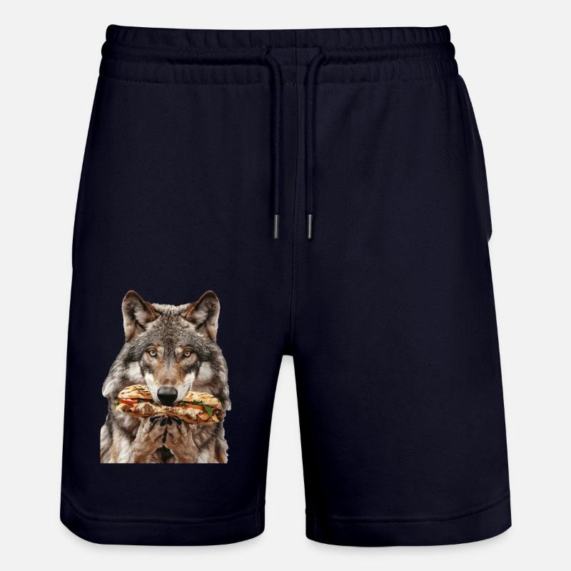 Wolf - Stanley/Stella Trainer Unisex Organic Jogging Shorts - dark navy