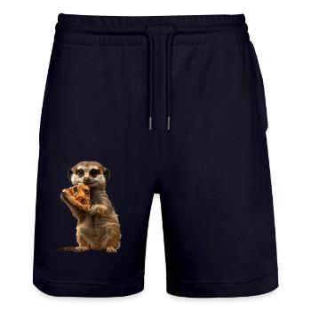 Suricate - Short de jogging bio TRAINER Stanley/Stella unisexe - marine foncé - Devant - Nik (191cm) & Marisol (170cm)