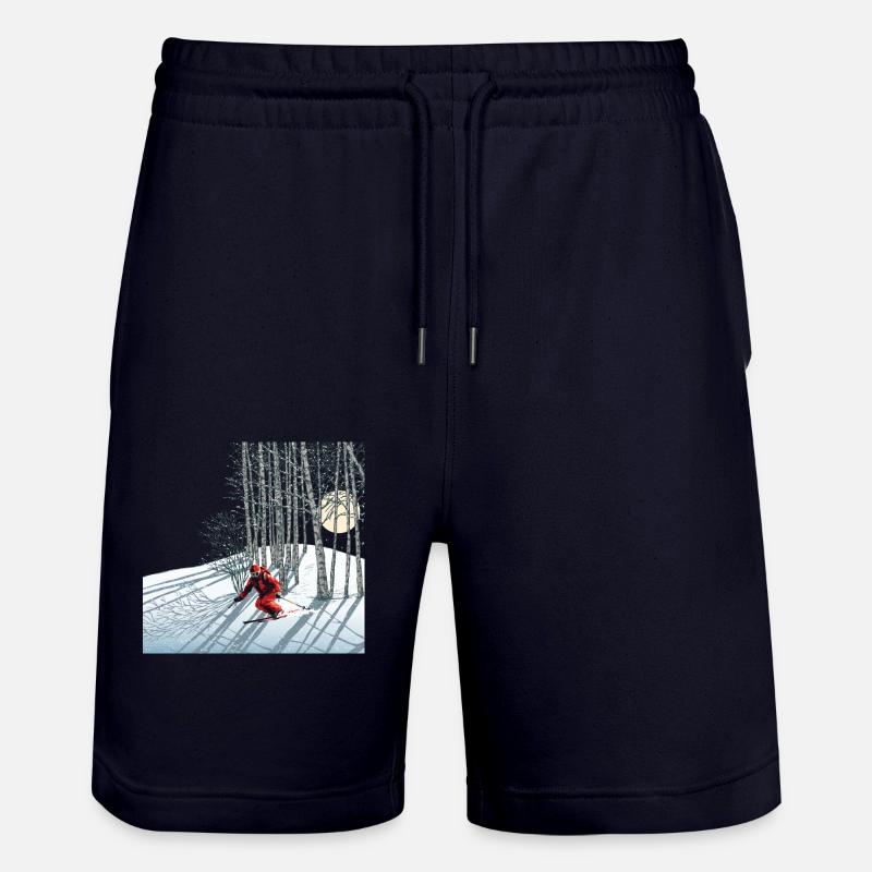 Nachtskifahren Night Skiing - Stanley/Stella Unisex Bio Joggingshorts Trainer  - Dark navy