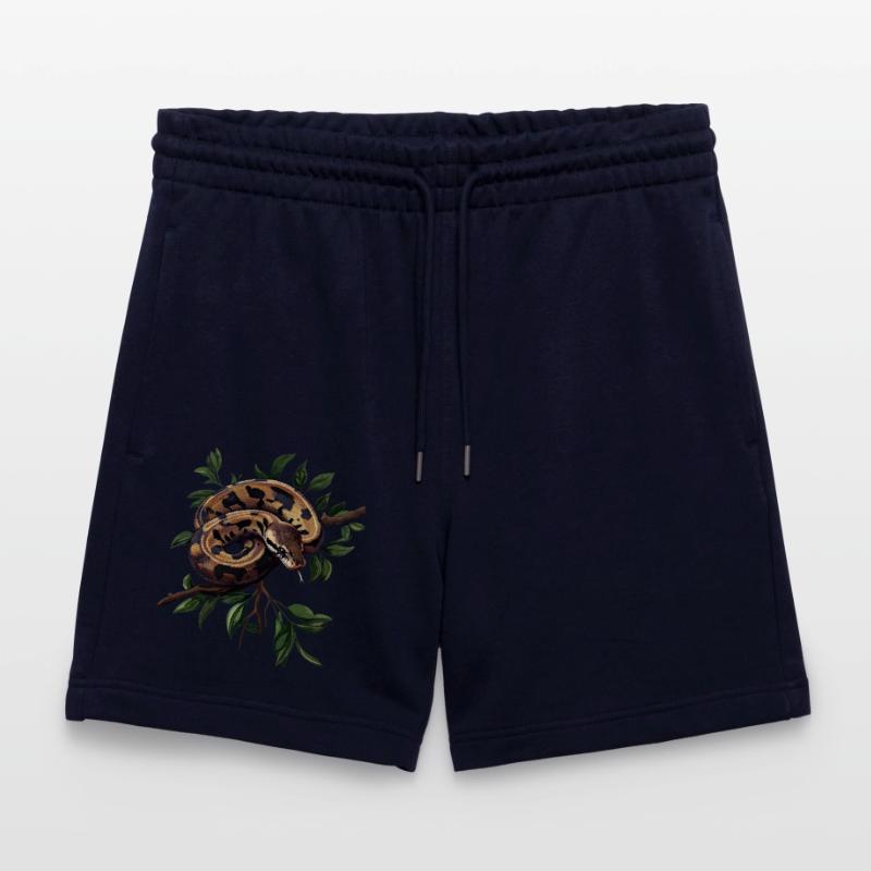 Königspython Schlangen Liebhaber Terrarium Python Stanley/Stella Unisex Bio Joggingshorts Trainer 
