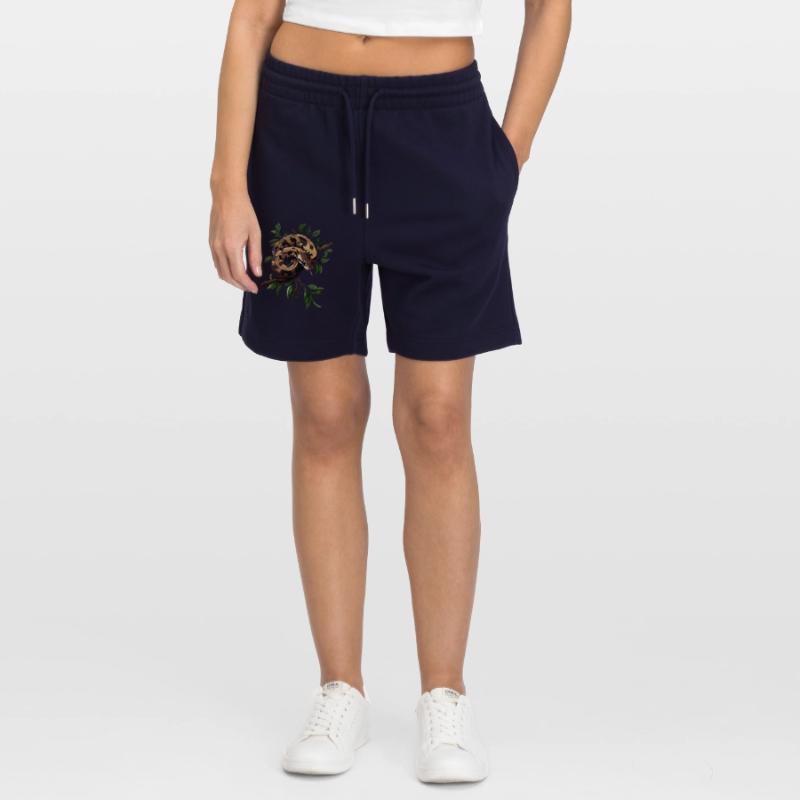 Königspython Schlangen Liebhaber Terrarium Python Stanley/Stella Unisex Bio Joggingshorts Trainer 