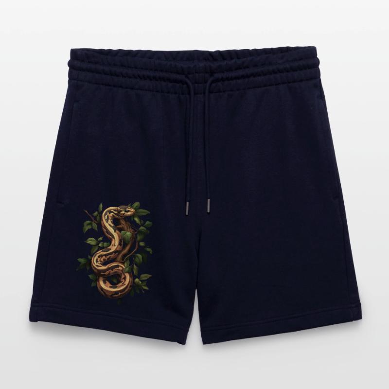 Königspython Schlangen Liebhaber Terrarium Python Stanley/Stella Unisex Bio Joggingshorts Trainer 