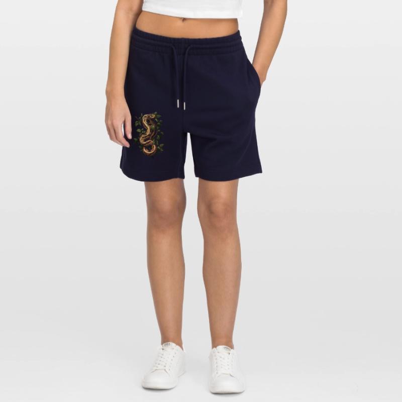 Königspython Schlangen Liebhaber Terrarium Python Stanley/Stella Unisex Bio Joggingshorts Trainer 