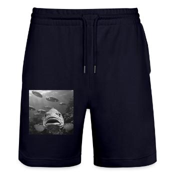 Tarpon - Stanley/Stella Unisex Bio Joggingshorts Trainer  - Dark navy - Vorne - Nik (191cm) & Marisol (170cm)