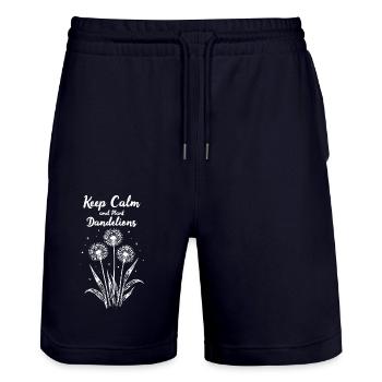 Dandelion Dandelion Lover Floral Floral - Short de jogging bio TRAINER Stanley/Stella unisexe - marine foncé - Devant - Nik (191cm) & Marisol (170cm)