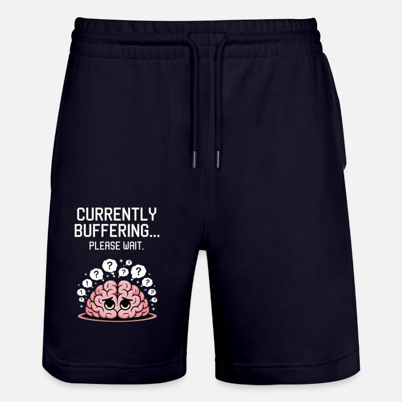 Drôle de pensée cérébrale dicton - Short de jogging bio TRAINER Stanley/Stella unisexe - marine foncé