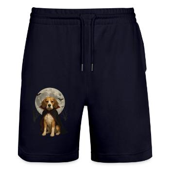 Beagle - Stanley/Stella Unisex Bio Joggingshorts Trainer  - Dark navy - Vorne - Nik (191cm) & Marisol (170cm)