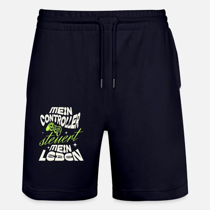 Mein Controller steuert mein Leben - Stanley/Stella Unisex Bio Joggingshorts Trainer  - Dark navy