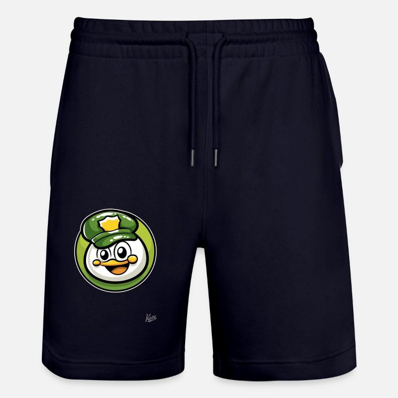 Petit oiseau policier mignon - Short de jogging bio TRAINER Stanley/Stella unisexe - marine foncé