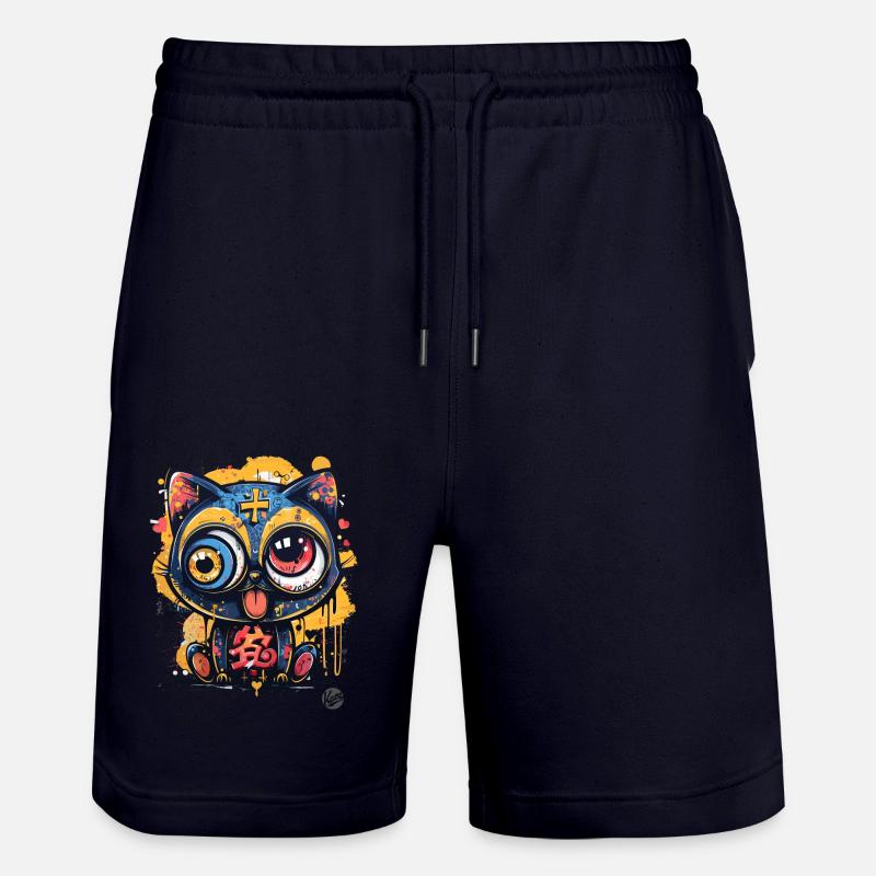 Super Crazy Cool Graffiti Cat - Short de jogging bio TRAINER Stanley/Stella unisexe - marine foncé