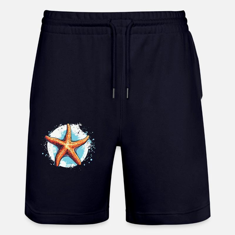 Une étoile de mer - Short de jogging bio TRAINER Stanley/Stella unisexe - marine foncé