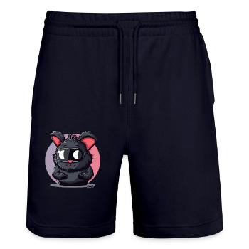 Lustiger Hase mit Skibrille - Stanley/Stella Unisex Bio Joggingshorts Trainer  - Dark navy - Vorne - Nik (191cm) & Marisol (170cm)
