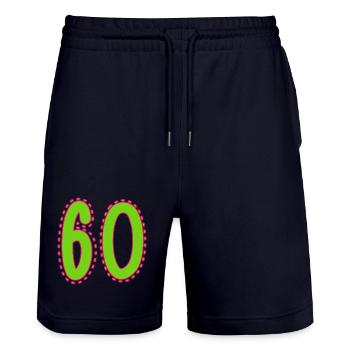 60. 60 JAHRE. 60. JAHRESTAG. 60. GEBURTSTAG. - Stanley/Stella Unisex Bio Joggingshorts Trainer  - Dark navy - Vorne - Nik (191cm) & Marisol (170cm)