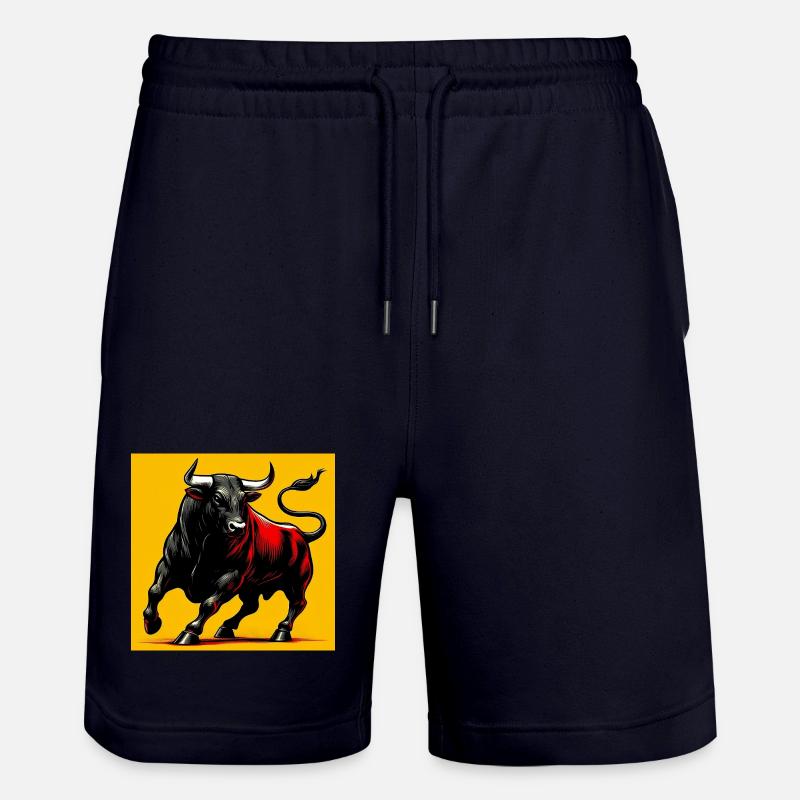 bull - Stanley/Stella Trainer Unisex Organic Jogging Shorts - dark navy