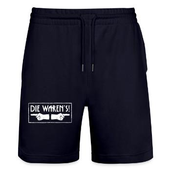Die waren's - Stanley/Stella Unisex Bio Joggingshorts Trainer  - Dark navy - Vorne - Nik (191cm) & Marisol (170cm)