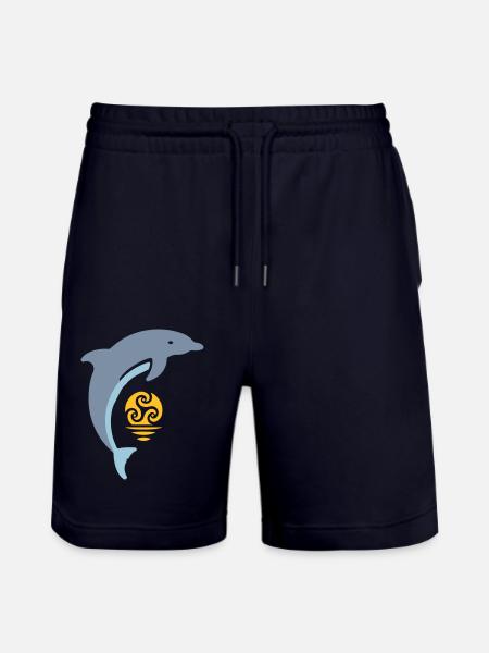 Tribal dolphin - Stanley/Stella Unisex Bio Joggingshorts Trainer - Dark navy