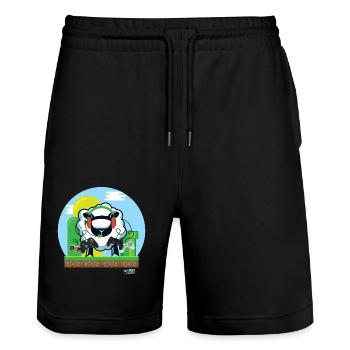 Mögen wir Gaming? - Stanley/Stella Unisex Bio Joggingshorts Trainer  - Schwarz - Vorne - Nik (191cm) & Marisol (170cm)