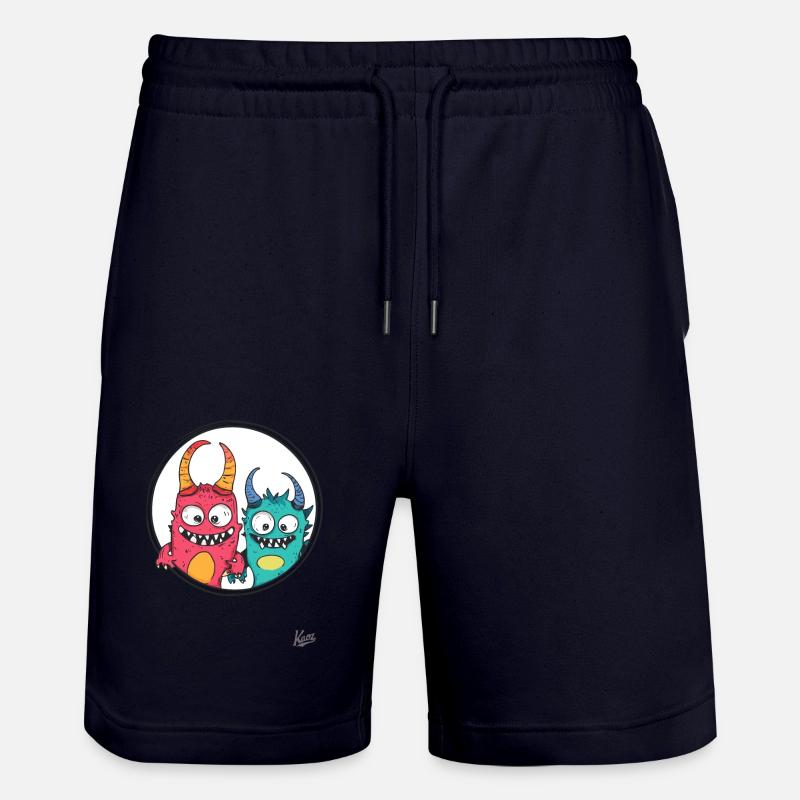 Drôles d’amis monstres - Short de jogging bio TRAINER Stanley/Stella unisexe - marine foncé