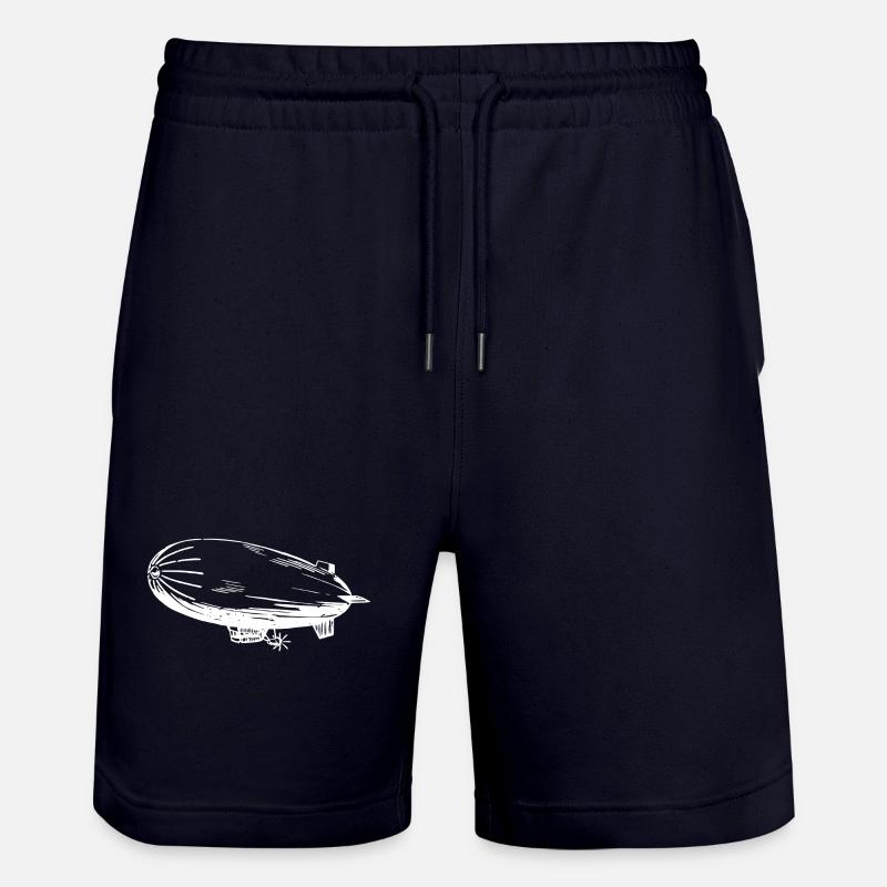 Silhouette eines Luftschiffs – Stilvolles - Stanley/Stella Unisex Bio Joggingshorts Trainer  - Dark navy