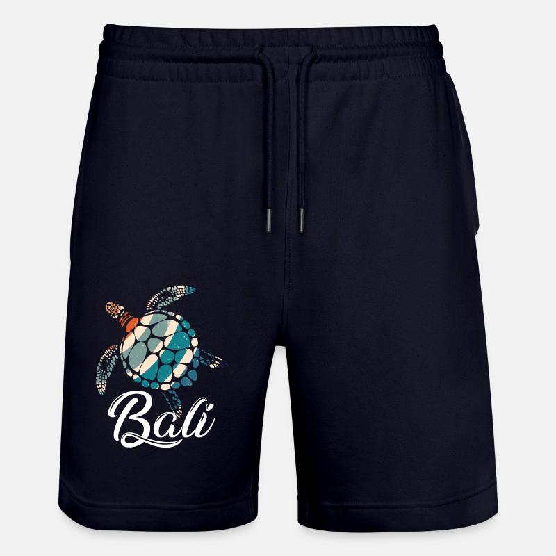 Bali - Indonésie - Tortue - Short de jogging bio TRAINER Stanley/Stella unisexe - marine foncé