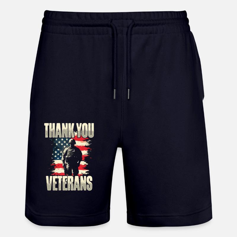 Merci, anciens combattants - Short de jogging bio TRAINER Stanley/Stella unisexe - marine foncé
