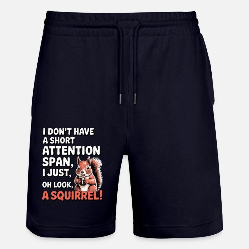 ADHS? Oh schau, ein Eichhörnchen! - Stanley/Stella Unisex Bio Joggingshorts Trainer  - Dark navy
