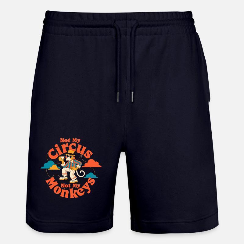 Pas mon cirque, pas mes singes - Short de jogging bio TRAINER Stanley/Stella unisexe - marine foncé