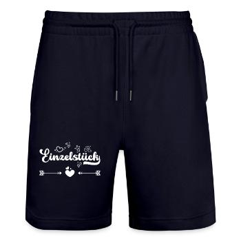 Einzelstück - Stanley/Stella Unisex Bio Joggingshorts Trainer  - Dark navy - Vorne - Nik (191cm) & Marisol (170cm)