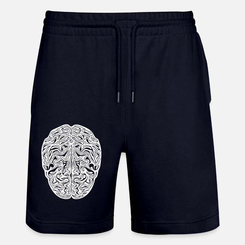 Cerveau - Vector anatomique - Short de jogging bio TRAINER Stanley/Stella unisexe - marine foncé