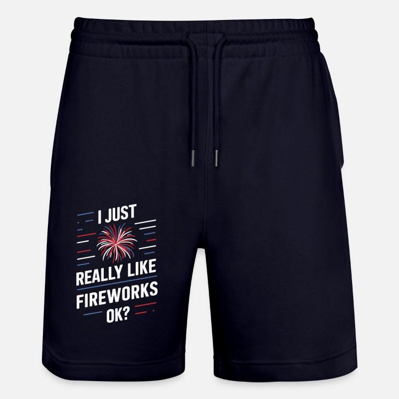 Pyrotechnie Feux d’artifice Pyrotechnie - Short de jogging bio TRAINER Stanley/Stella unisexe - marine foncé