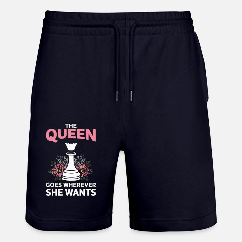 Chess Chess Player - Stanley/Stella Trainer Unisex Organic Jogging Shorts - dark navy