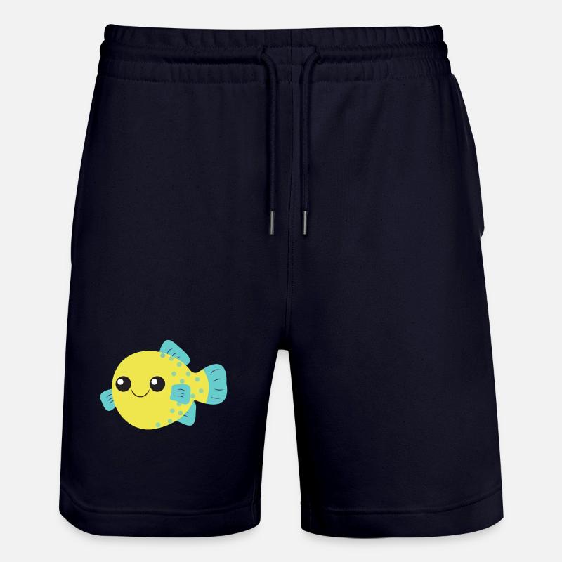 Poisson-globe, poisson mignon, océan, - Short de jogging bio TRAINER Stanley/Stella unisexe - marine foncé