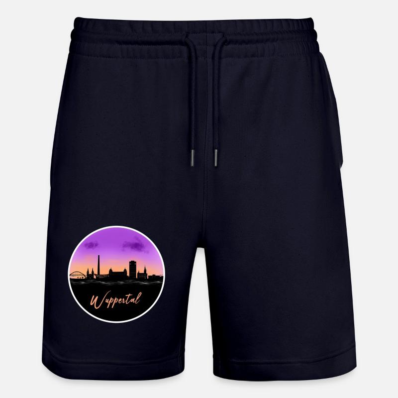 Wuppertal Fine Skyline - Short de jogging bio TRAINER Stanley/Stella unisexe - marine foncé