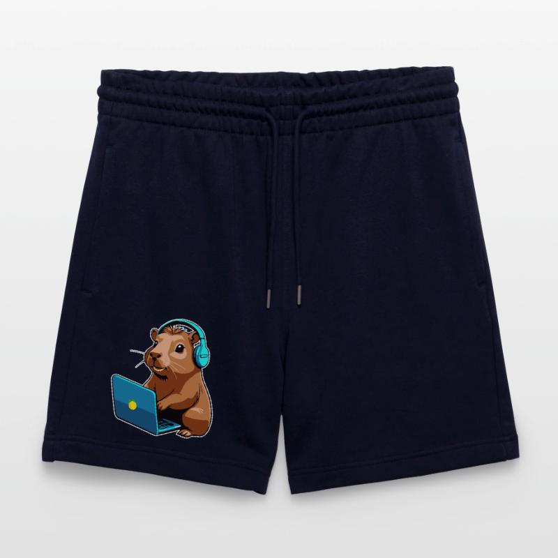 Capybara Programmer Coder Computer Stanley/Stella Trainer Unisex Organic Jogging Shorts