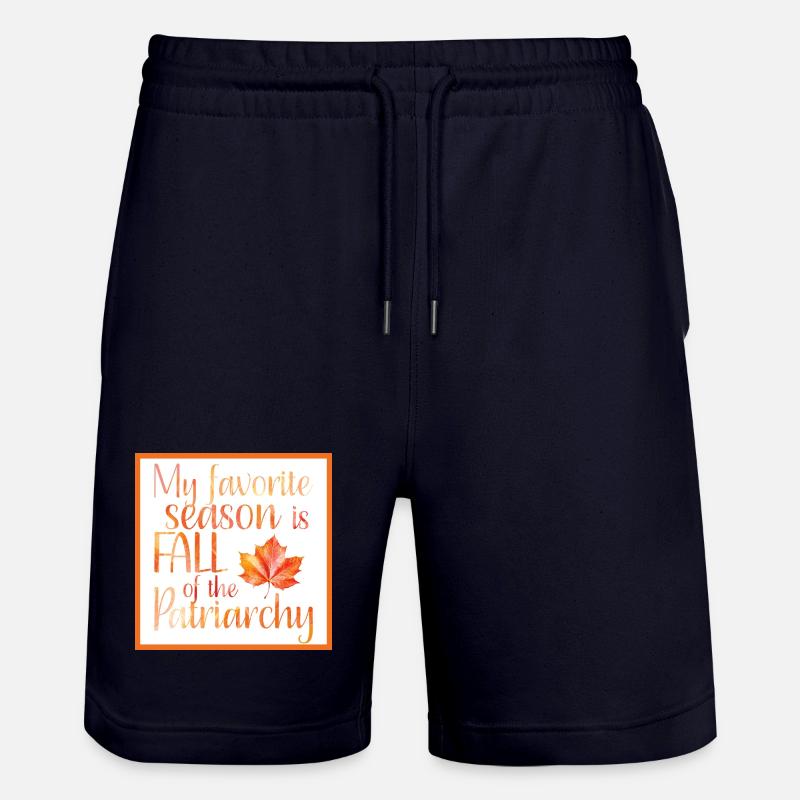Saison préférée chute du patriarcat - affiche - Short de jogging bio TRAINER Stanley/Stella unisexe - marine foncé
