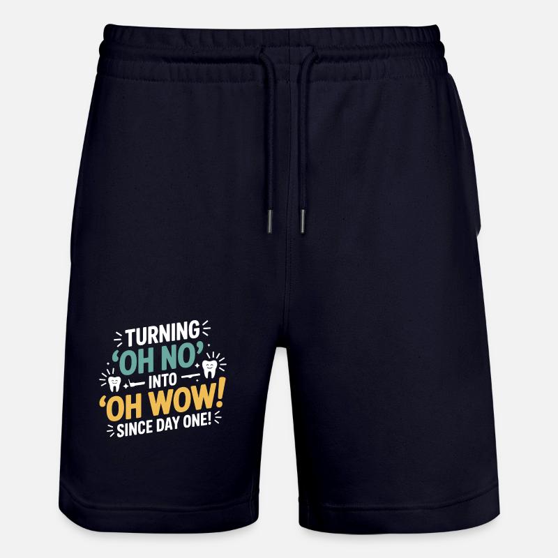 Dental Lab Microscope Work  - Stanley/Stella Trainer Unisex Organic Jogging Shorts - dark navy
