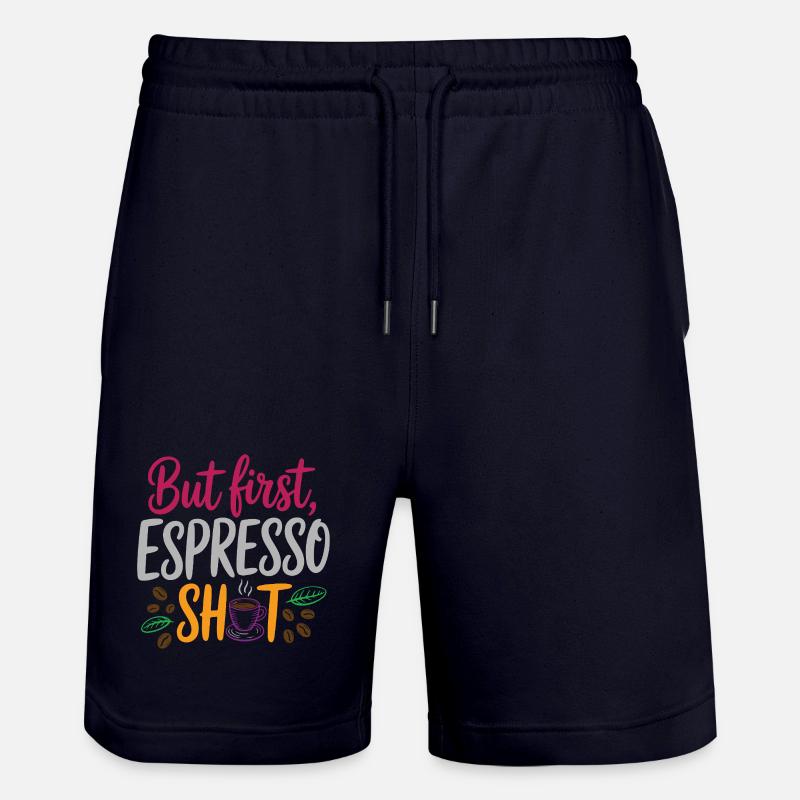 Mais le premier shot d’espresso - Short de jogging bio TRAINER Stanley/Stella unisexe - marine foncé