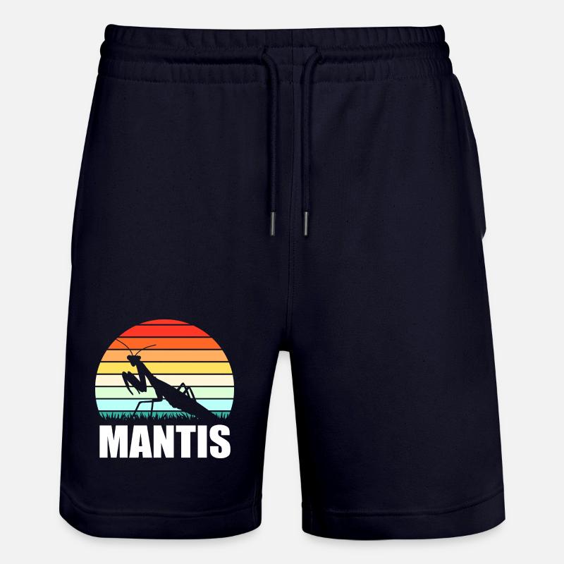 Mantis Gottesanbeter Gottesanbeterin - Stanley/Stella Unisex Bio Joggingshorts Trainer  - Dark navy