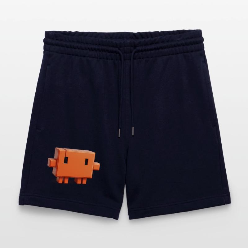 Claude Code Pixel 3D Maskottchen süßer Dev-Aufkleber Stanley/Stella Unisex Bio Joggingshorts Trainer 