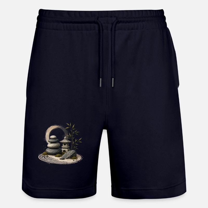 Tranquillité du Jardin Zen - Short de jogging bio TRAINER Stanley/Stella unisexe - marine foncé